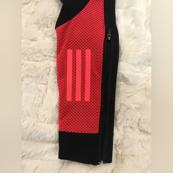 Adidas XS black with mesh zippered breathable climacool Adidas running tights - Picture 7 of 8